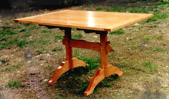 Small kitchen dining table in cherry